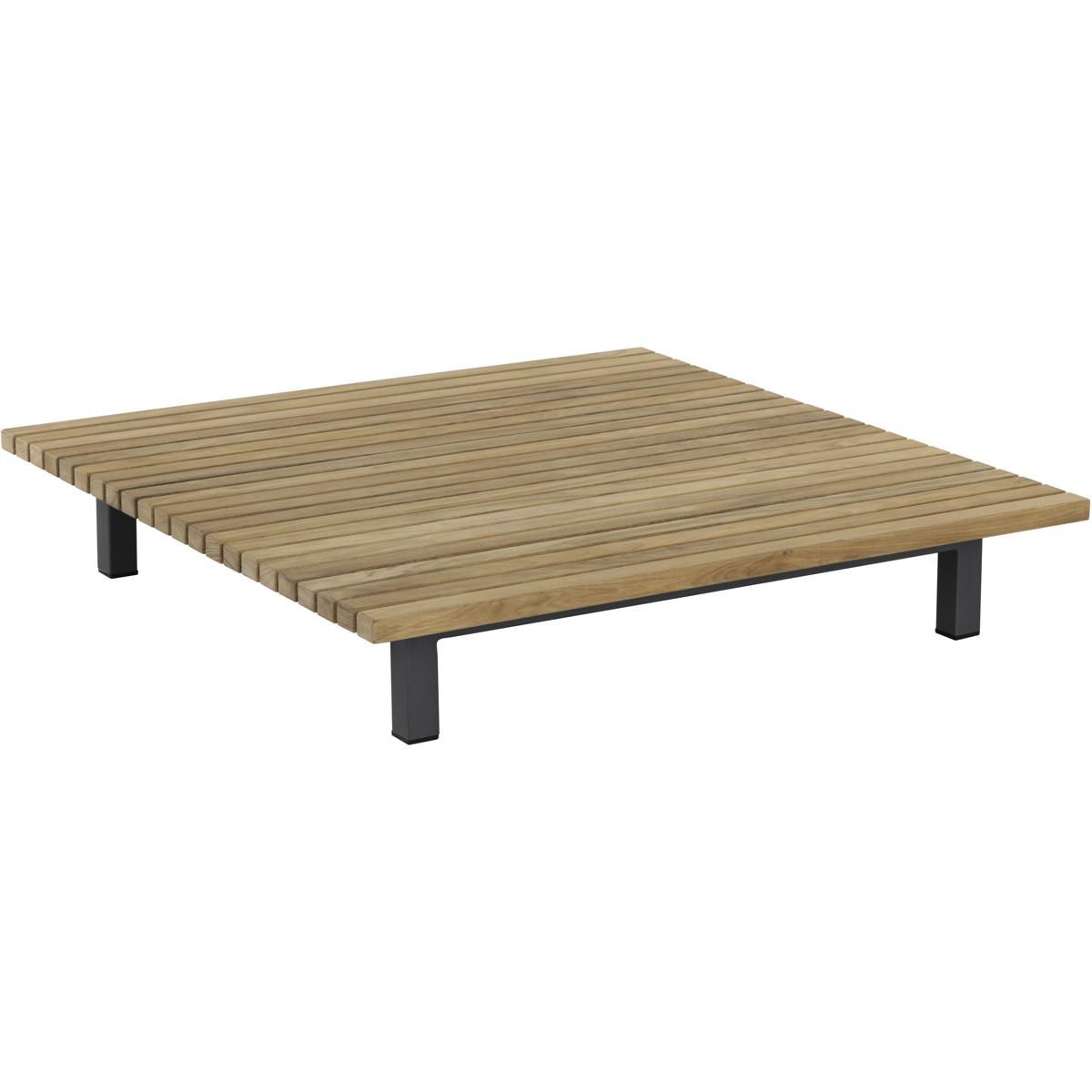SUNPAN 109534 Geneve 3925 X 3925 inch Natural  Dark Grey Outdoor Coffee Table